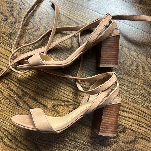 Tony Bianco Fortune Heel Block Tie Up Sandal in Caramel Phoenix Women's 6 - Picture 6 of 15